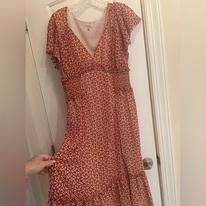 Flutter sleeve dress with empire waist